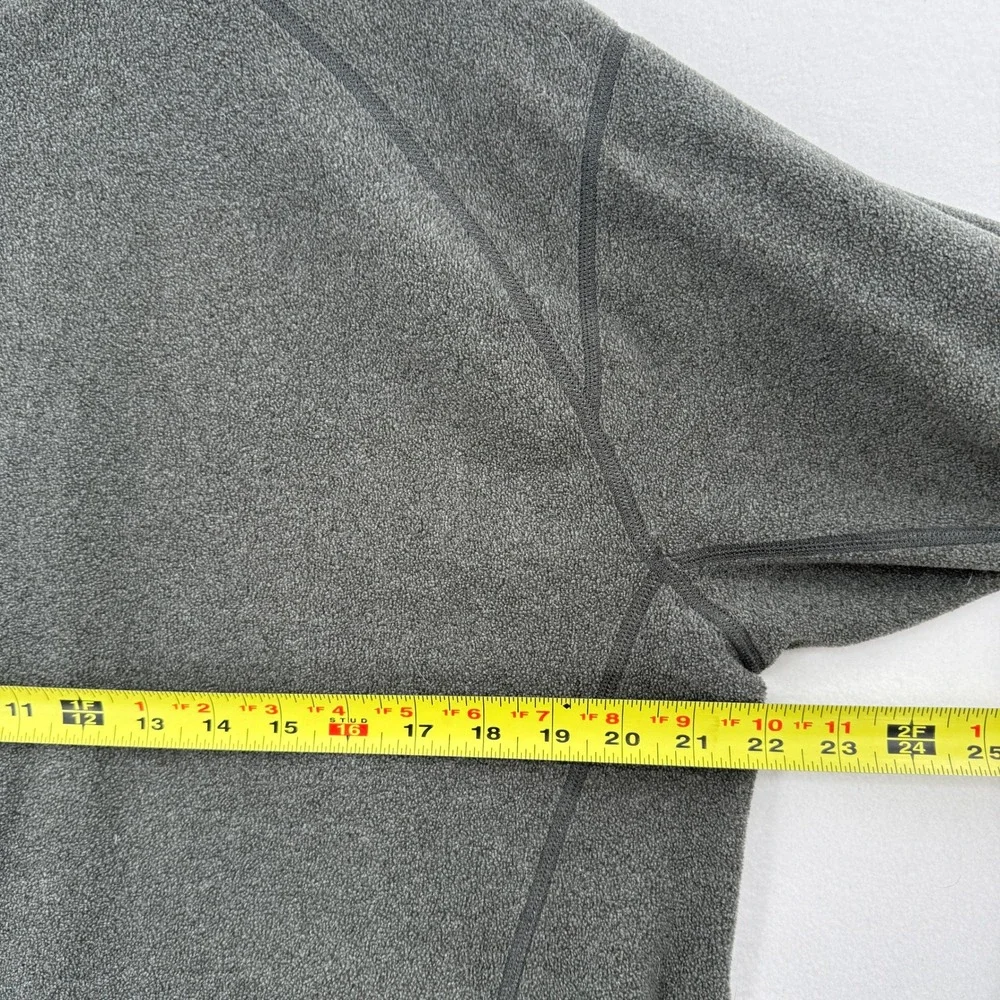 The North Face Fleece Pullover Shirt Mens Medium Gray 1/4 Zip Chest Pocket Top